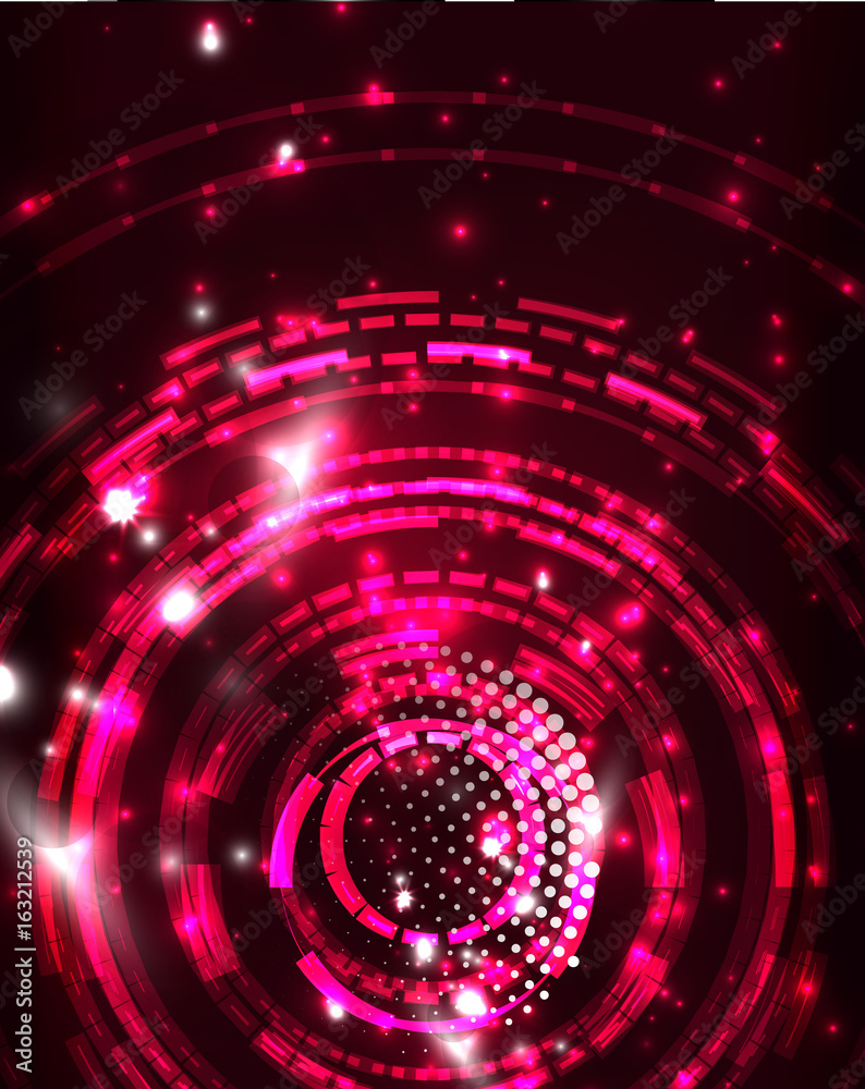 Neon circles abstract background Neon circles abstract background