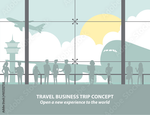 Group of Business People meeting on a Cafe,Vector illustration cartoon character