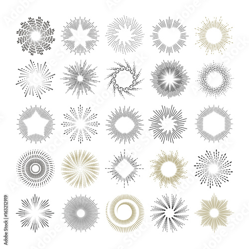 Rays and starburst design elements