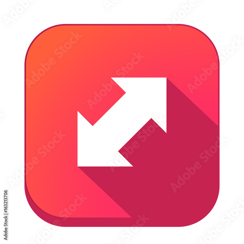 ikona z długim cieniem na tle zaokrąglonego kwadratu