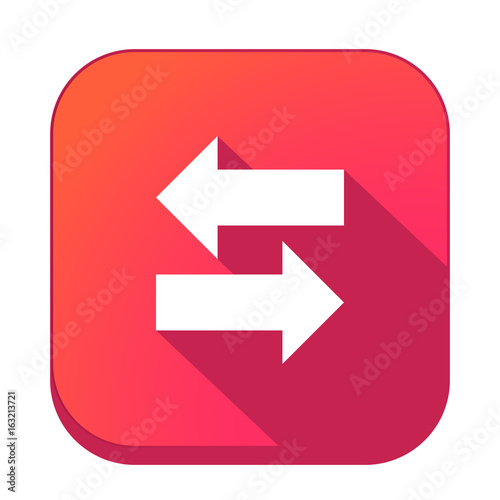 ikona z długim cieniem na tle zaokrąglonego kwadratu