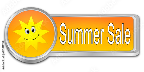 Summer Sale Button - 3D illustration