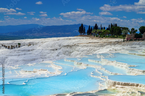 View of the calcareous minerals in Pamukkale photo