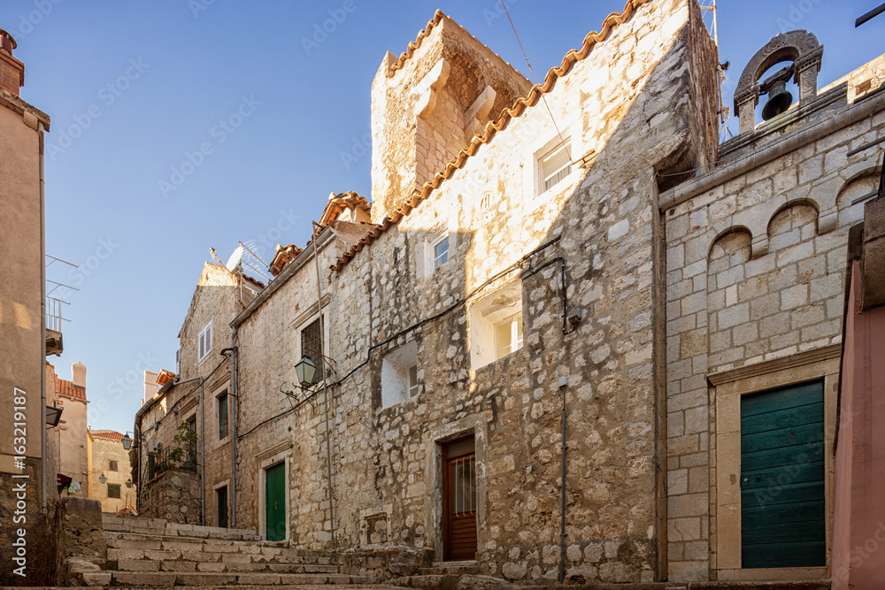Street scene in old part of Dubrovnik, Croatia