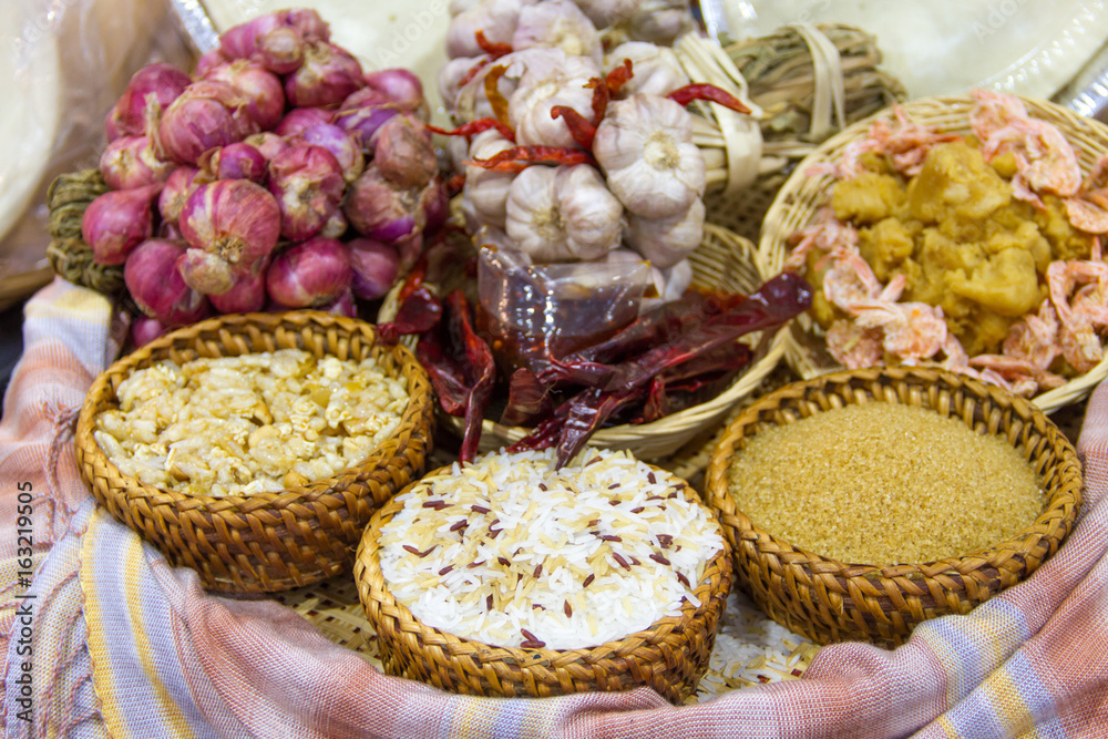 Ingredients in kitchen Thailand