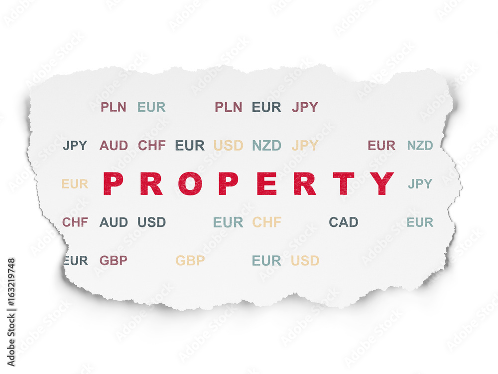 Business concept: Property on Torn Paper background Business concept: Property on Torn Paper background