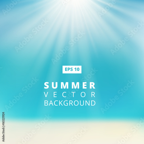 Summer beach with sunlight,...