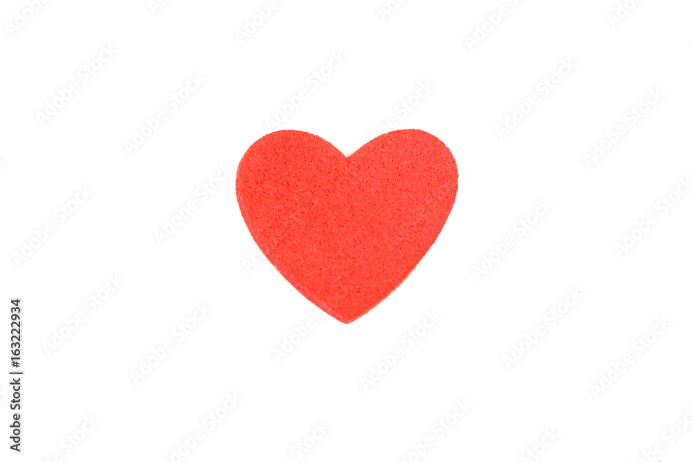 Foam heart shapes on white background as design for Valentine's Day.