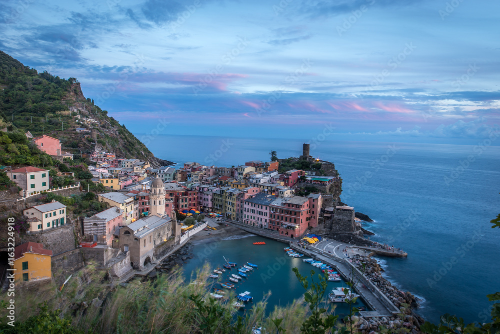 Vernazza during sunset