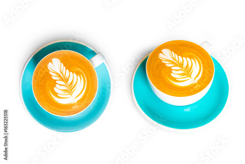 collection isolated of fresh coffee on white background,Clipping Path.