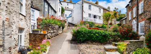 panorama of old village Port Isaac, Cornwall photo