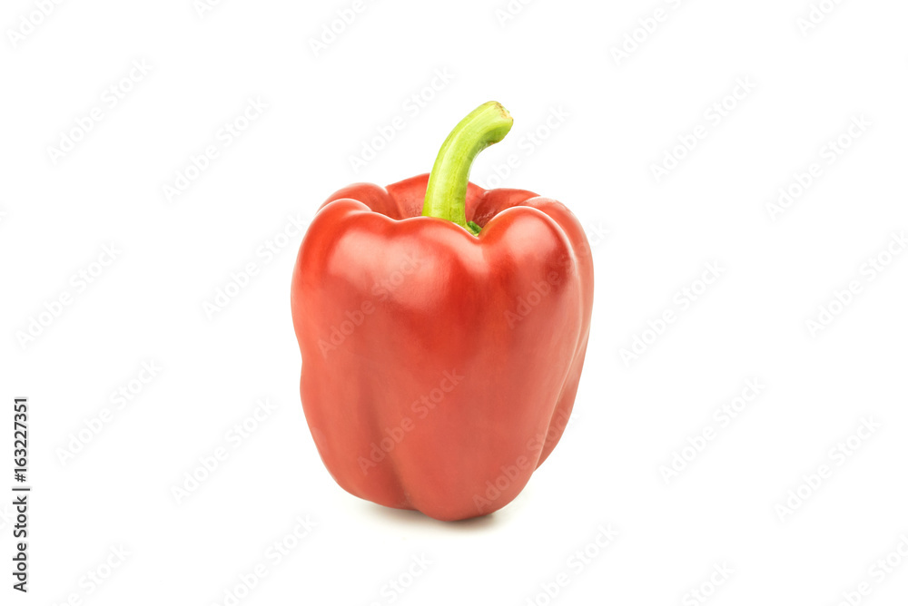 Red bell peppers vegetable isolated on a white background Red bell peppers vegetable isolated on a white background
