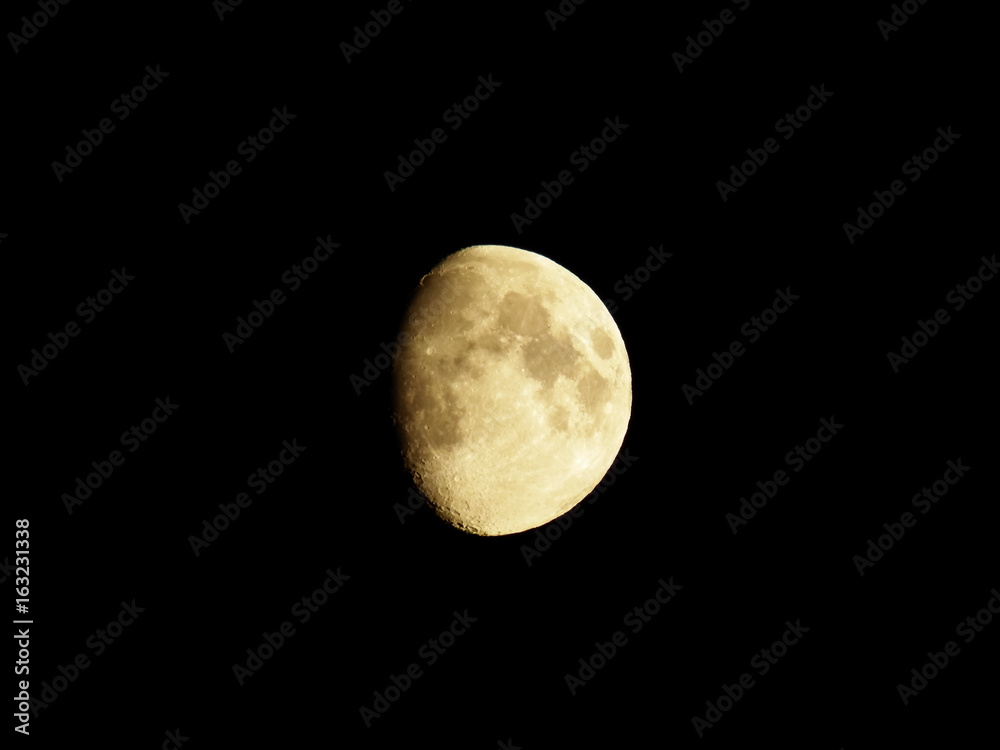 Moon on a black background