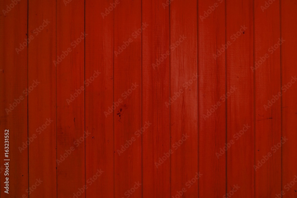 Fototapeta premium Rote alte Holzbretter