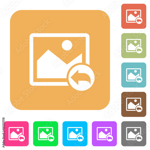 Undo image changes rounded square flat icons