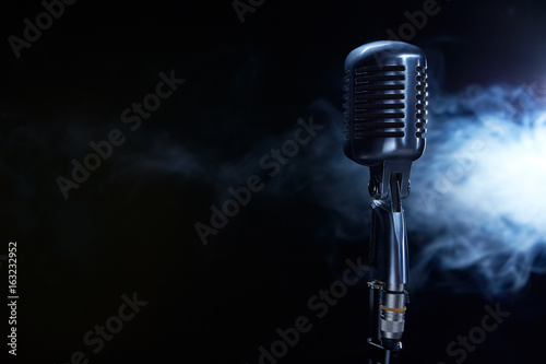 Vocal microphone on stage.