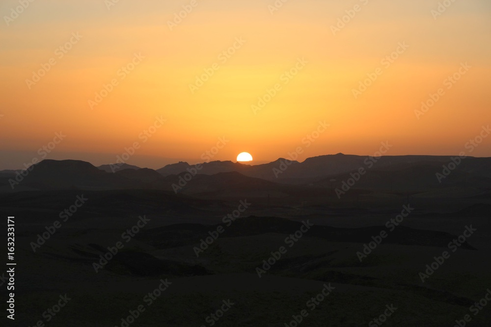 Sunrise in the Negev Desert