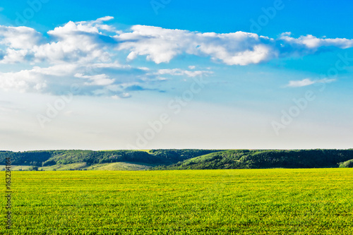 field and hills