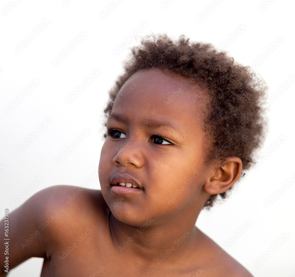 African little kid four years in a happy summer day African little kid four years in a happy summer day