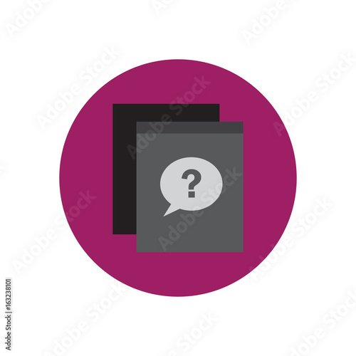 FAQ, frequently asked questions flat icon. Round colorful button, circular vector sign, logo illustration. Flat style design