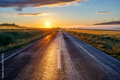 Road at early Sunrise