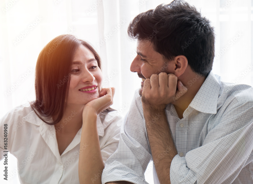 Couple in love looking at each other Couple in love looking at each other