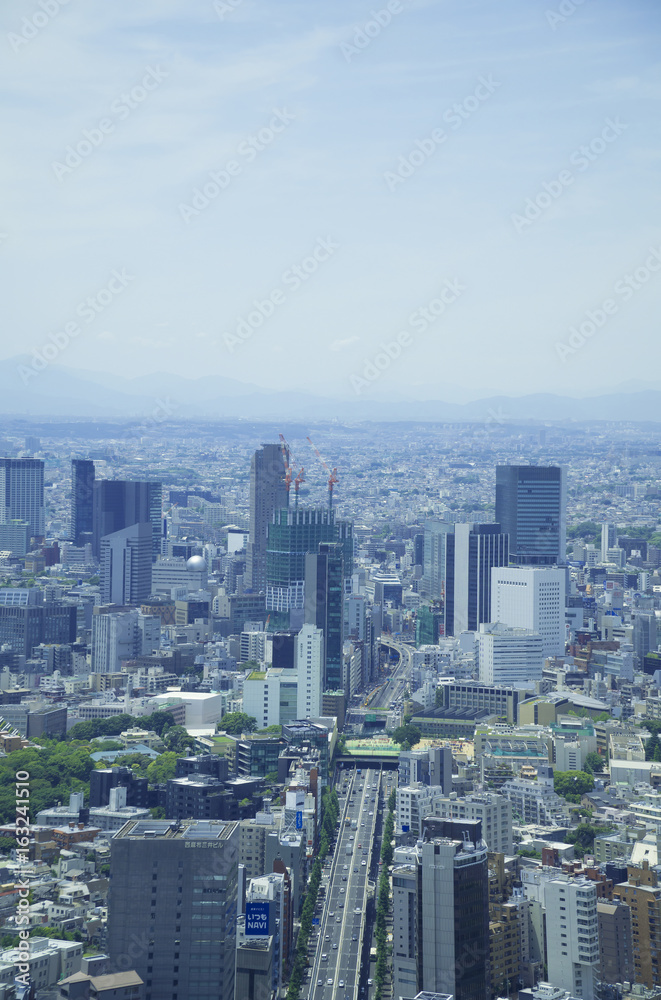 東京都市風景　港区から望む渋谷　2017年