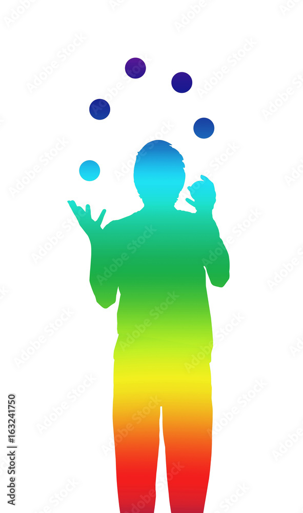jongleur farben konzept entspannung jongleur farben konzept entspannung
