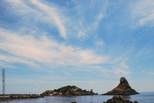 The Acitrezza port in the protected marine park. Sicily