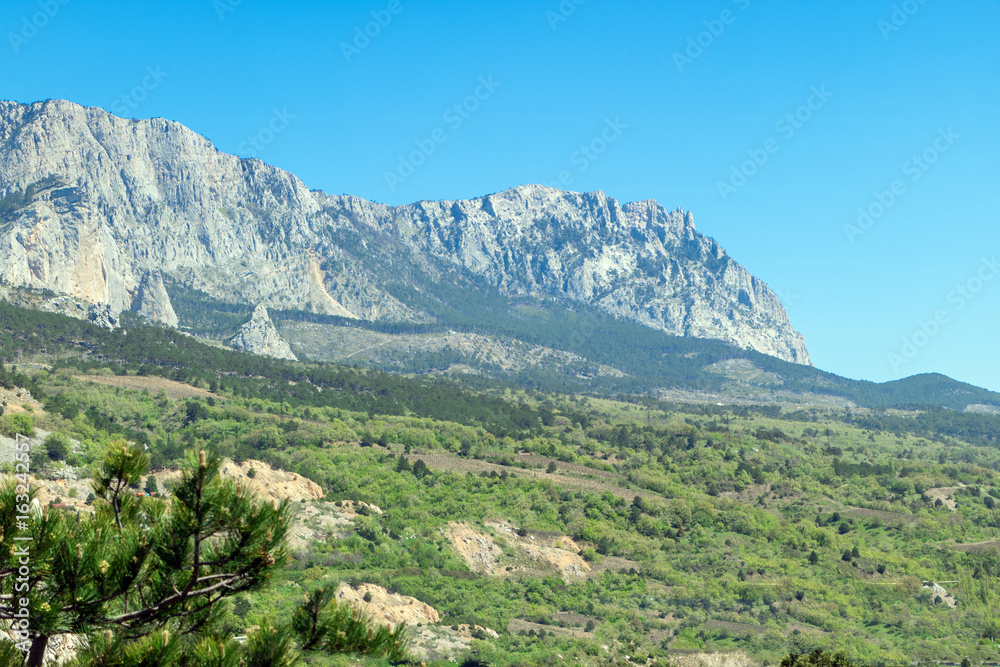 Crimea, Ai-Petri Mountain Range, view from below