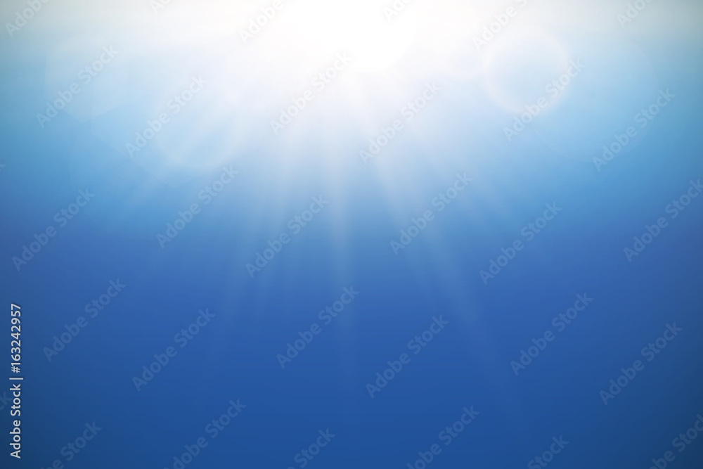 Sun rays with beams isolated . Lens flare vector effect