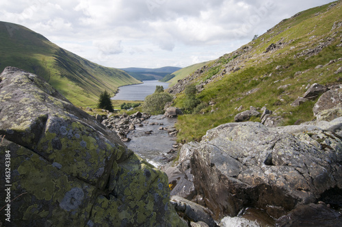 Looking from the top of Talla Water to Talla Water reservoir photo