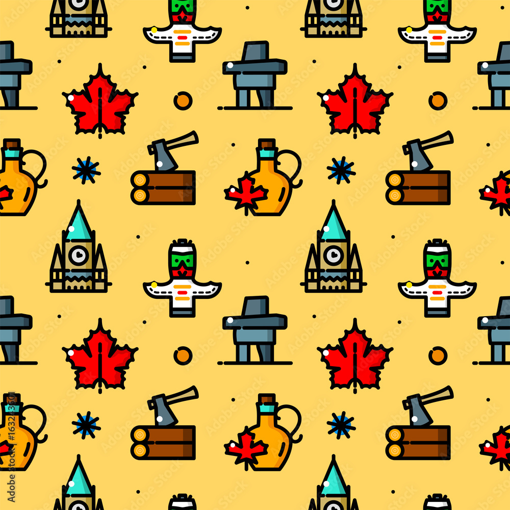 Canada seamless pattern vector illustration