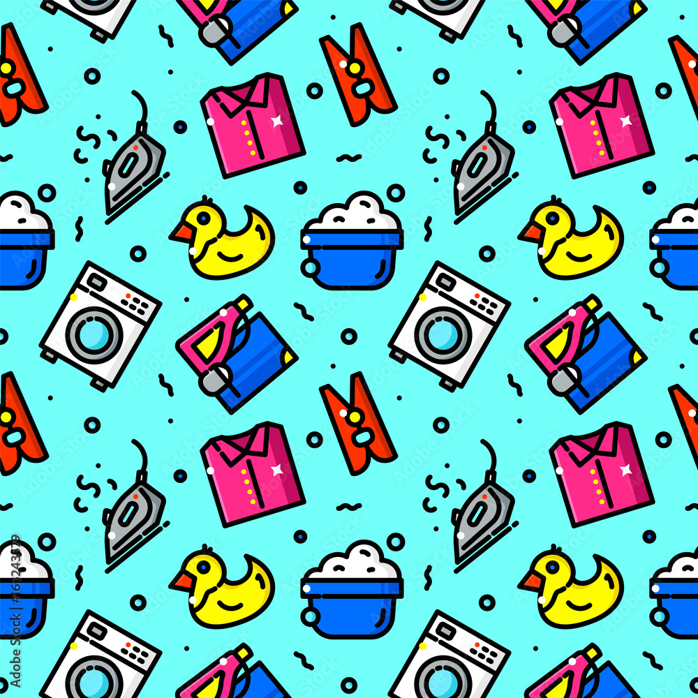 Laundry serves seamless pattern vector Laundry serves seamless pattern vector