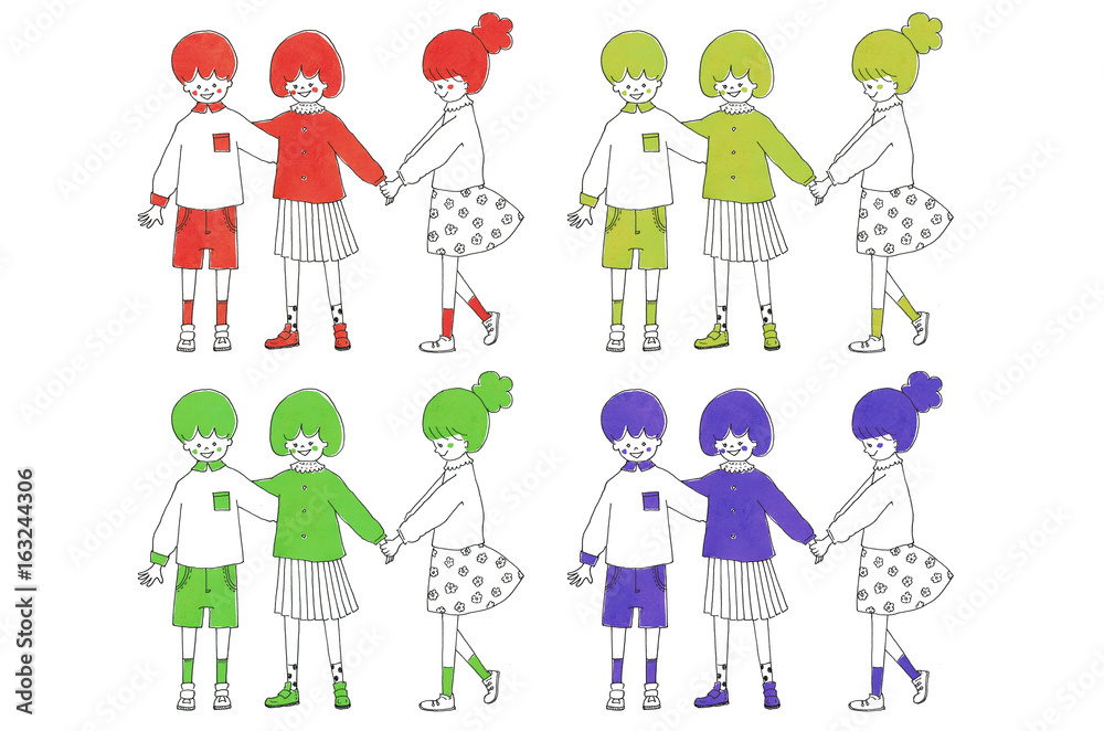 同級生、いつも一緒　Classmate, always together