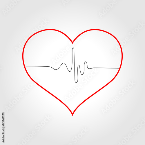 heart pulse cardio cardiology icon. Isolated and flat illustration