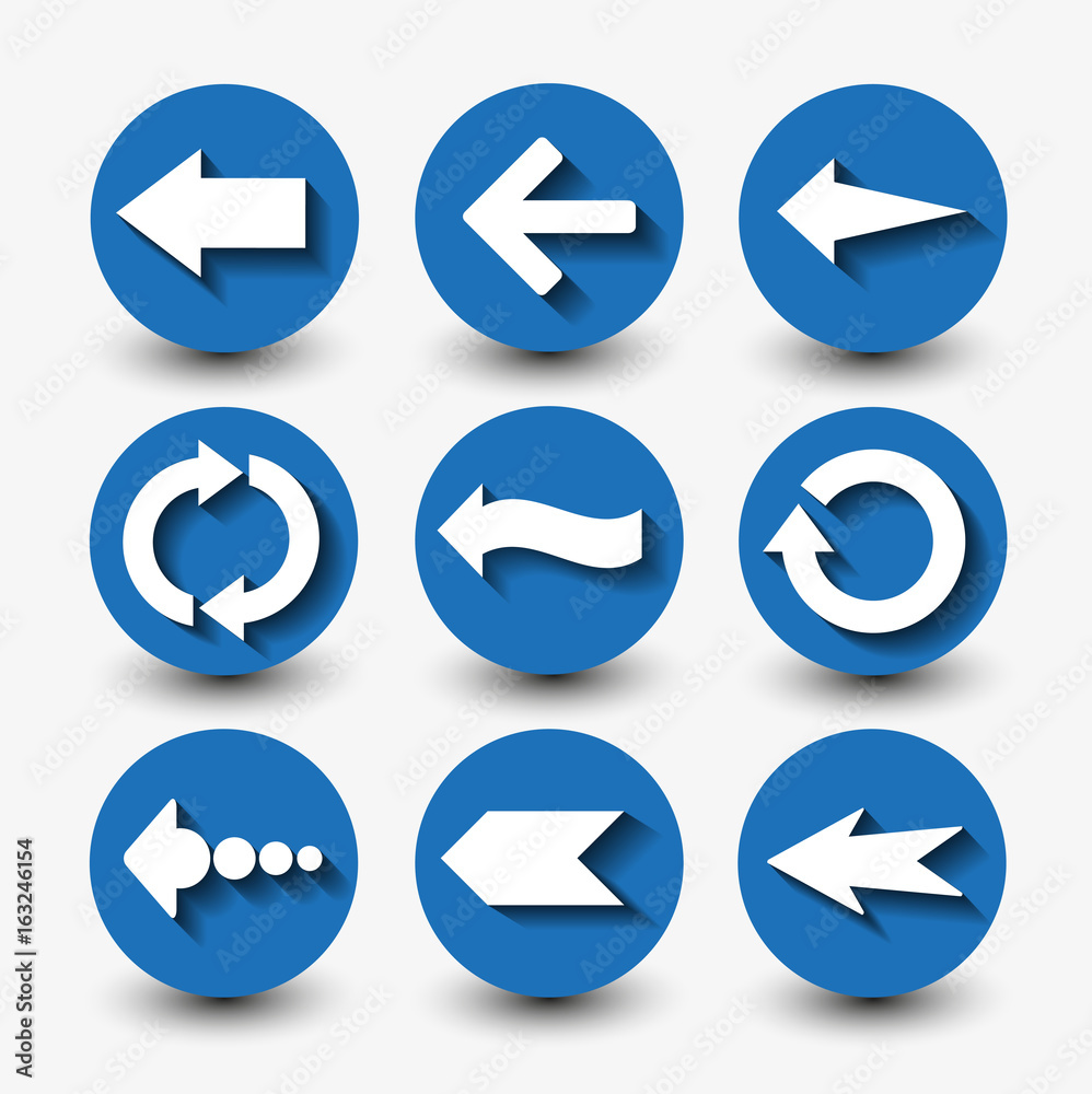 set of arrows icons and buttons set of arrows icons and buttons
