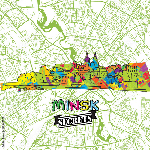 Minsk Travel Secrets Art Map