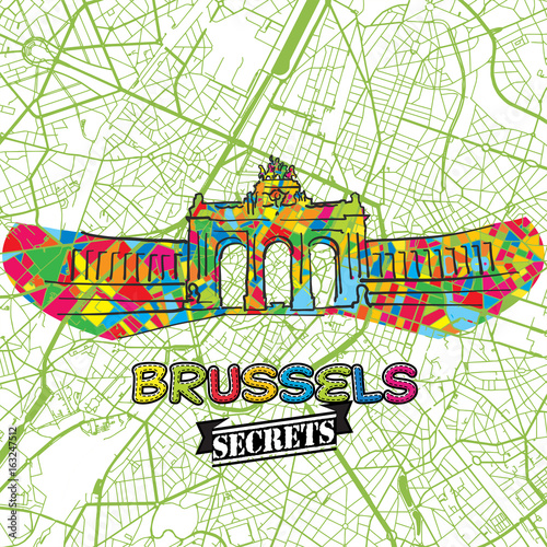 Brussels Travel Secrets Art Map