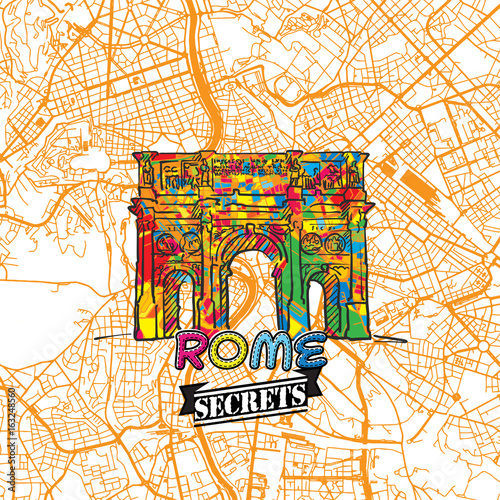 Rome Travel Secrets Art Map