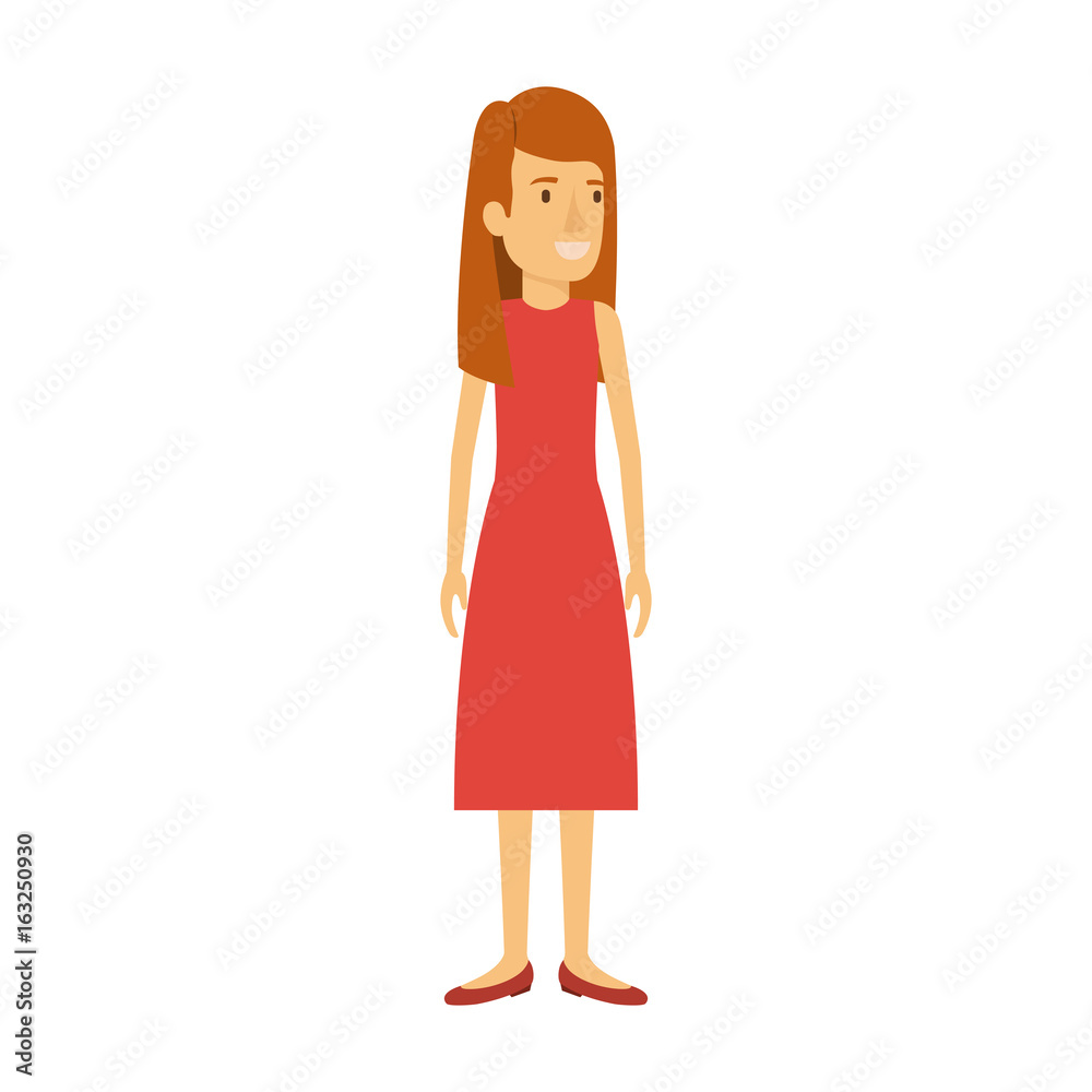 colorful silhouette of woman stand with long hair and straight vector illustration colorful silhouette of woman stand with long hair and straight vector illustration