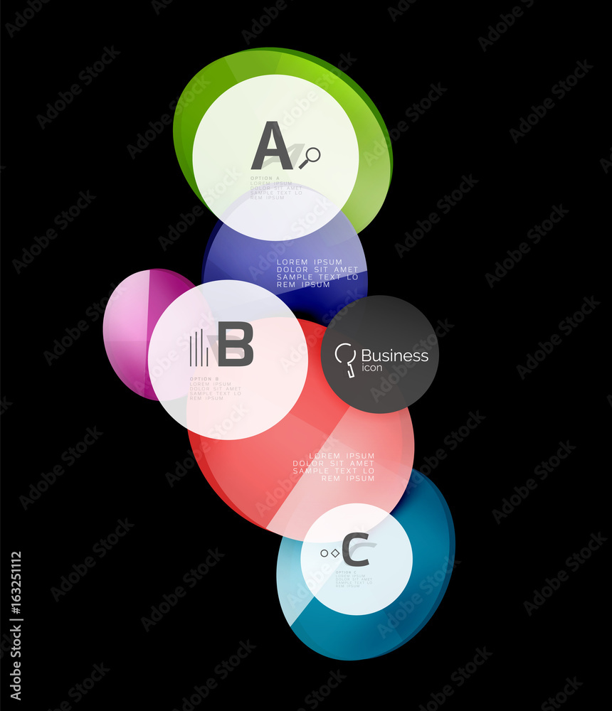 Geometrical abstract infographics banner template Geometrical abstract infographics banner template