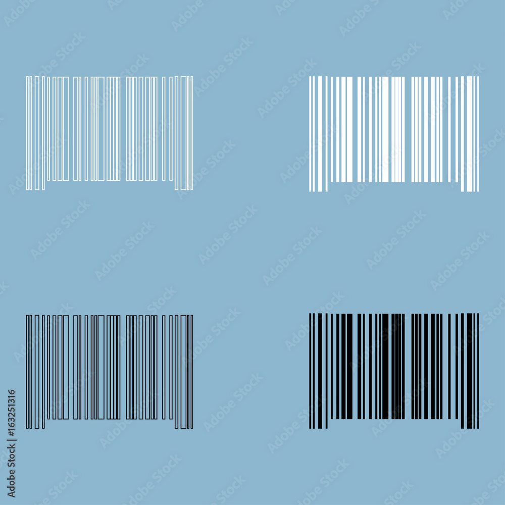The barcode the black and white color icon . The barcode the black and white color icon .