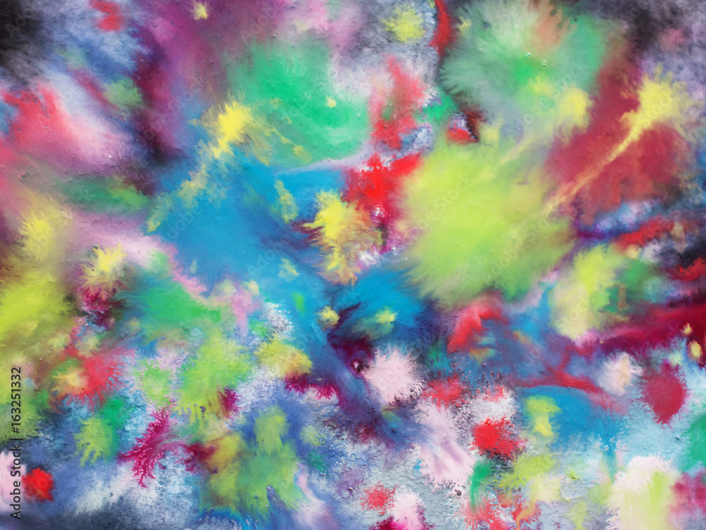 Fototapeta premium Bright abstract watercolor background. Multicolored ink spots.