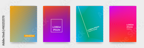 Wavy abstract pattern texture book brochure poster cover template vector set