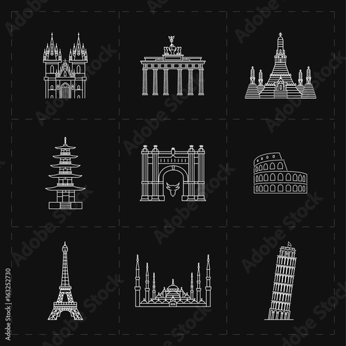 landmark modern icons