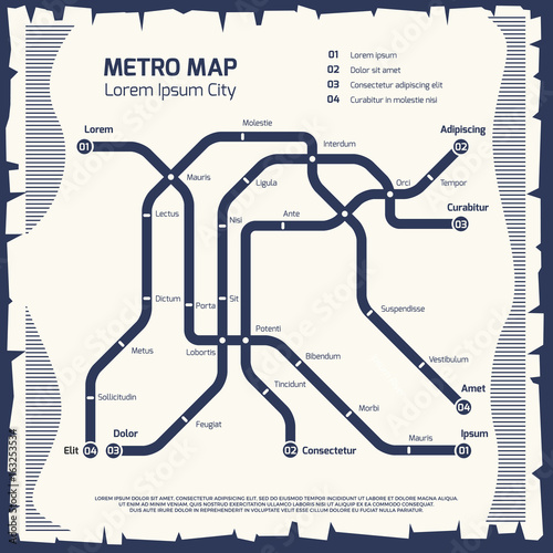 Metro subway map - subway poster design