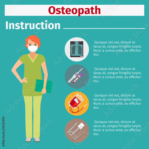 Medical equipment instruction for osteopath