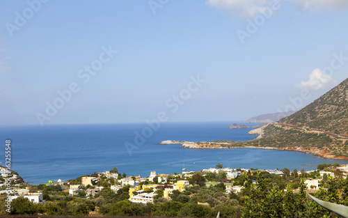 Coastal town near the sea in Greece