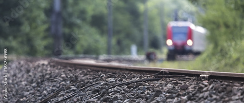 train tracks background blur